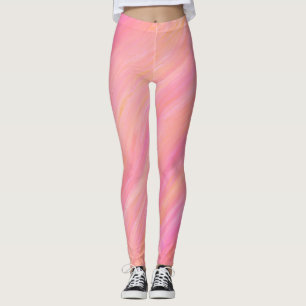 Leggings pintadas cor-de-rosa