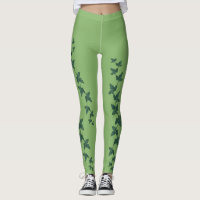 Leggings Poison Ivy Leaf | Pernas de Verde limão