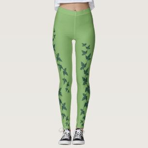 Leggings Poison Ivy Leaf   Pernas de Verde limão