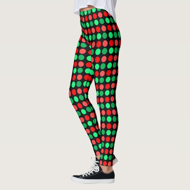 Leggings pontilhados de Natal modernos (Esquerda)