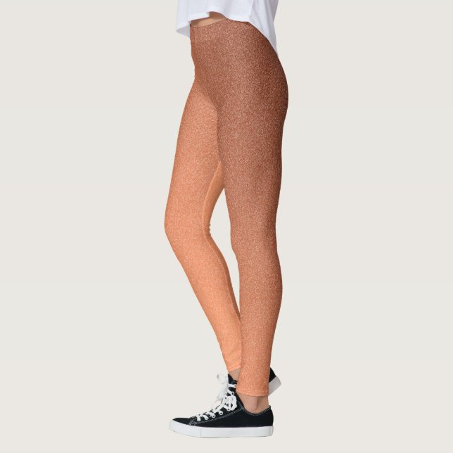 Leggings prateadas laranja de luxo (Esquerda)