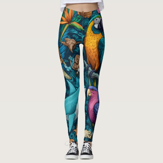 Leggings Presente Praia do Pôr do Sol (Frente)