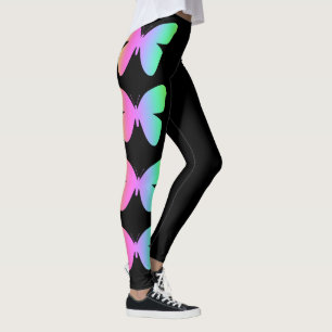 Leggings Pretas Borboleta