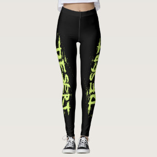 Leggings pretas com logotipo GW