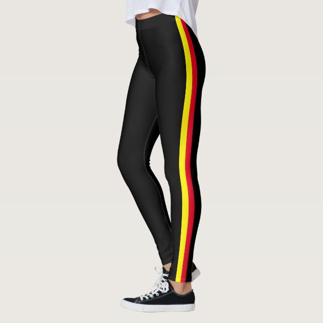 Leggings pretas de faixa lateral - Escolher cores (Esquerda)