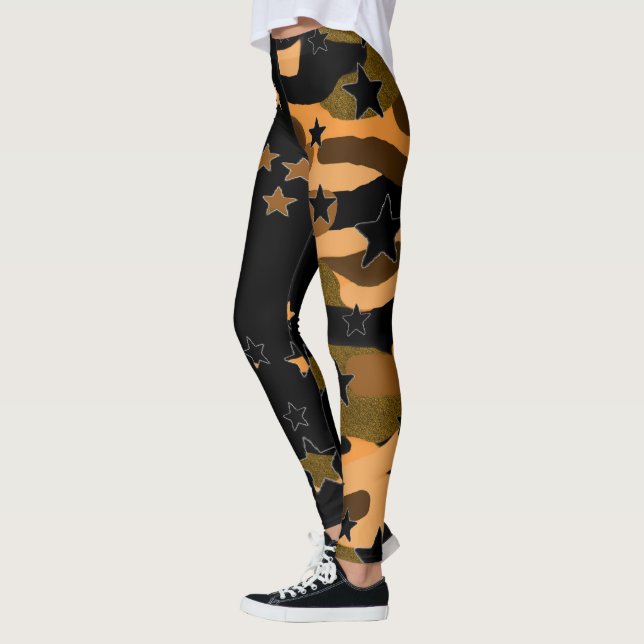 Leggings Pretas E Camo Star (Esquerda)