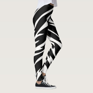Leggings Preto Branco Tigre - Impressão Animal Yog