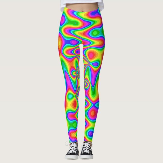 Leggings Psicedélicas Coloridas (Frente)