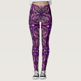 Leggings Púrpura Azul Padradas