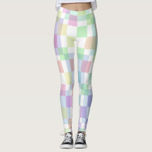 Leggings quadradas do Pastel Checker