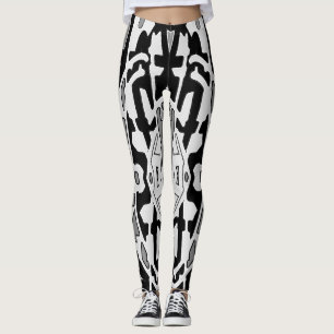Leggings "Ratti_Creative_Arts" brancas e pretas