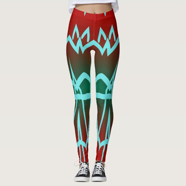 Leggings "Ratti_Creative_Arts" colorido e sem falh (Frente)