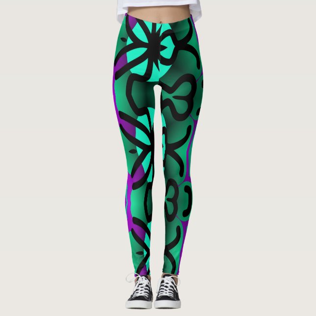 Leggings "Ratti_Creative_Arts" de abstrato multico (Frente)