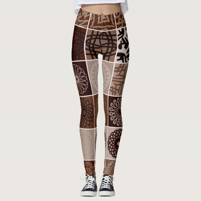 Leggings "Ratti_Creative_Arts" de cor castanho vib (Frente)