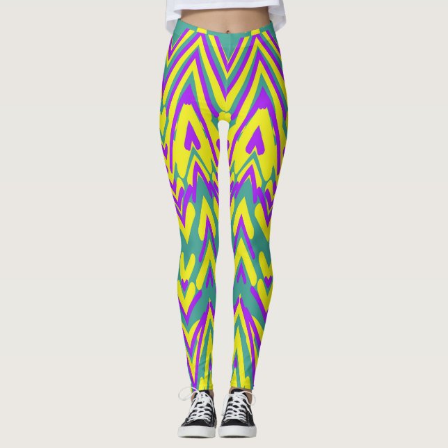 Leggings "Ratti_Creative_Arts" de Multicor Chavron (Frente)