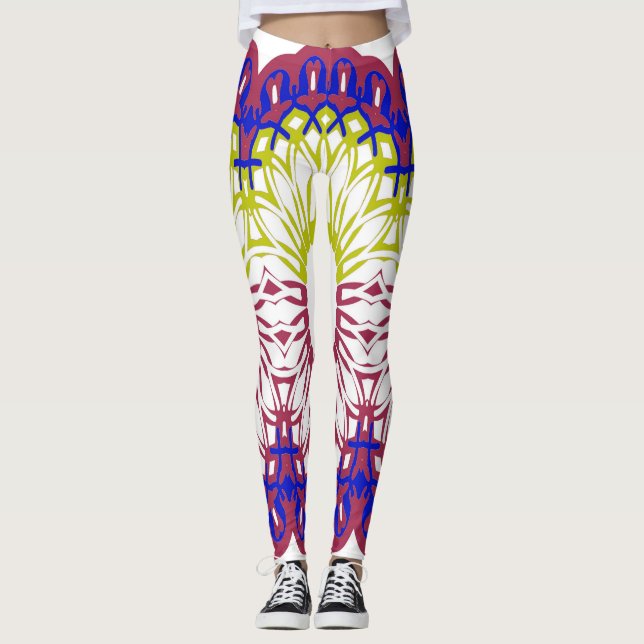 Leggings "Ratti_Creative_Arts" de multicores de te (Frente)