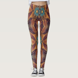 Leggings "Ratti_Creative_Arts" de textura floral