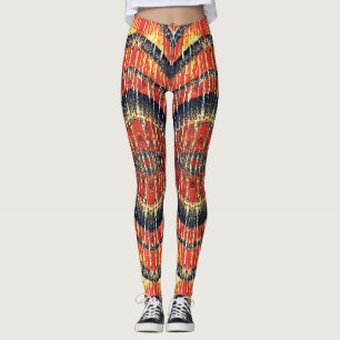 Leggings "Ratti_Creative_Arts" de textura vermelha