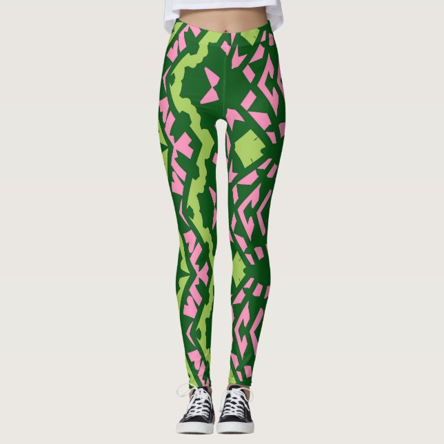 Leggings "Ratti_Creative_Arts" de um abstrato eleg (Frente)