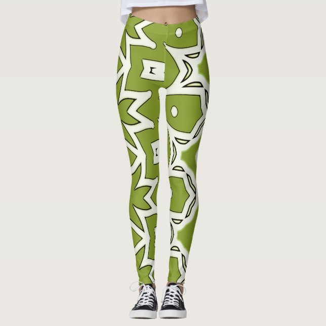Leggings "Ratti_Creative_Arts" de um abstrato eleg (Frente)