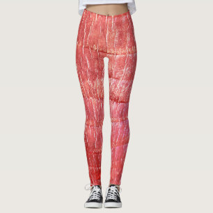 Leggings "Ratti_Creative_Arts" texturizadas a verm