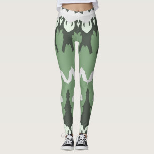 Leggings "Ratti_Creative_Arts" verdes de tendência