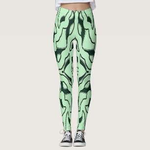Leggings "Ratti_Creative_Arts" verdes sem falhas