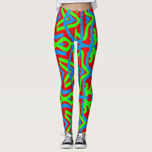 Leggings "Ratti_Creative_Arts" vibrantes coloridas