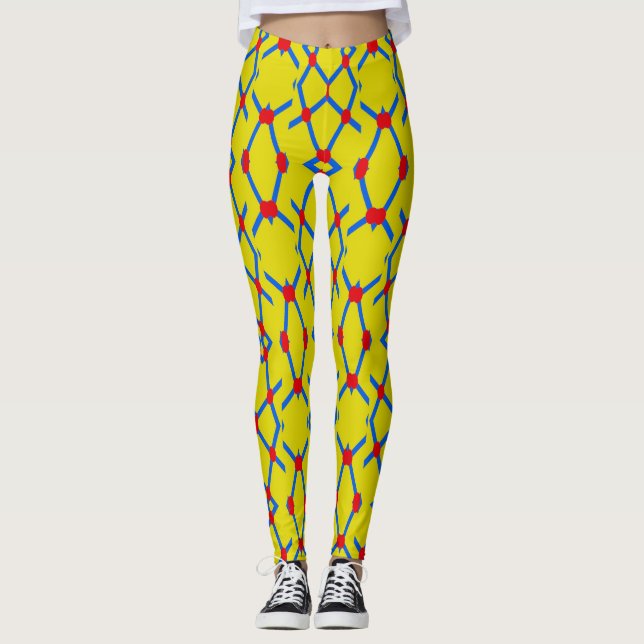 Leggings "Ratti_Creative_Arts" vibrantes modernas (Frente)