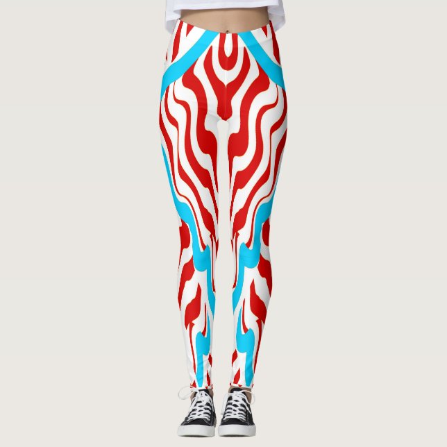 Leggings "Ratti_Creative_Arts" vibrantes modernas (Frente)
