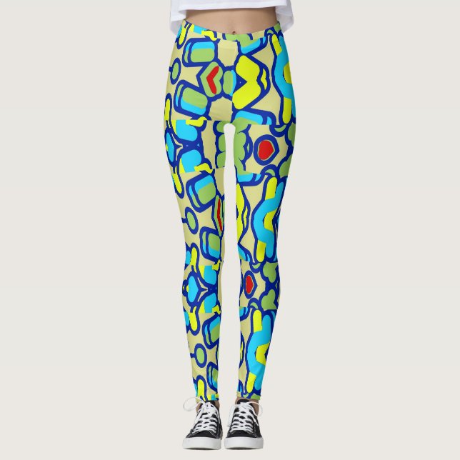 Leggings "Ratti_Creative_Arts" vibrantes modernas (Frente)