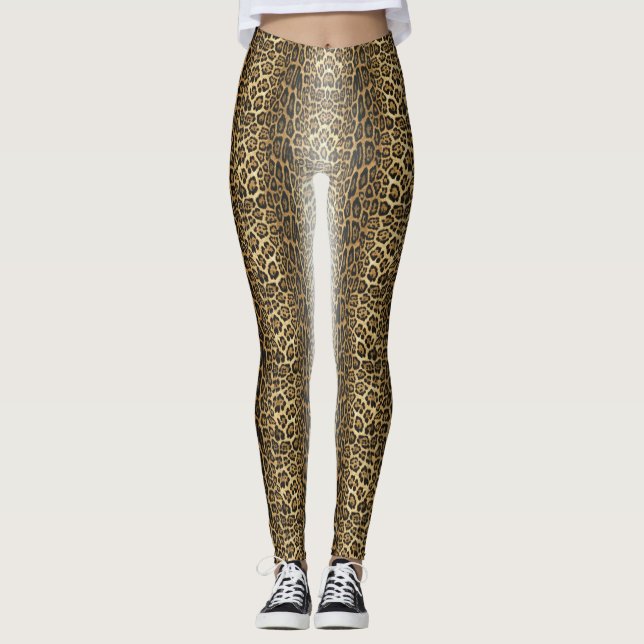 Leggings realistas de leopardo (Frente)