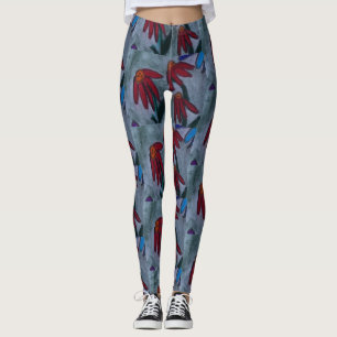 Leggings Red Daisy