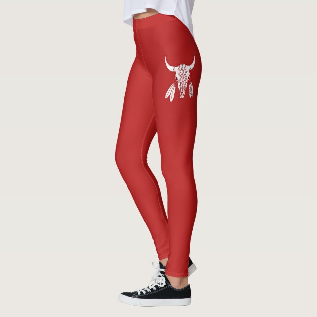 Leggings Red Ghost Dance Buffalo (Esquerda)