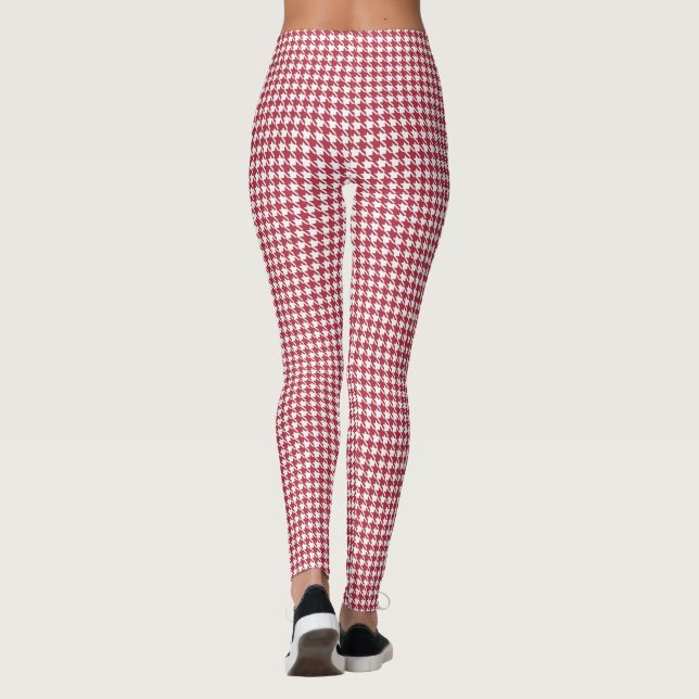 Leggings Red Houndstooth Retro (Verso)