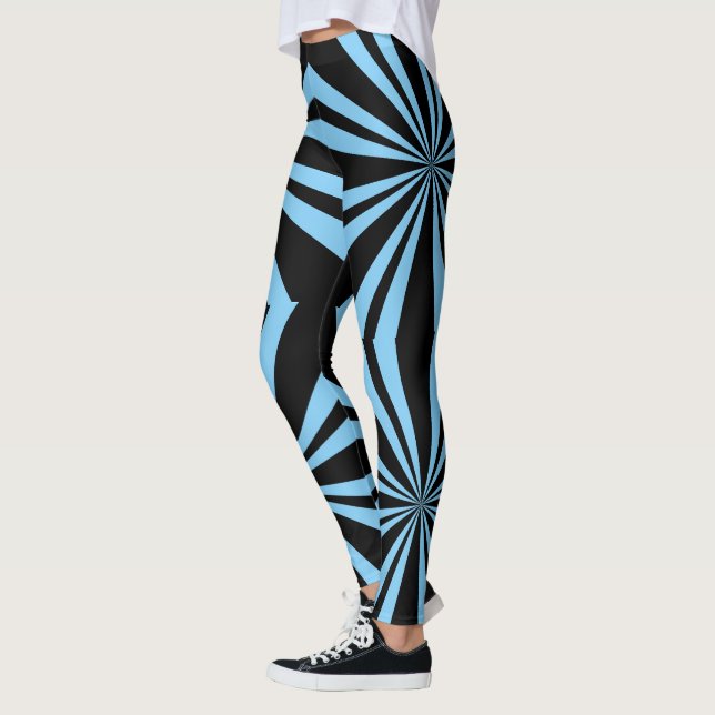 Leggings repetitivas de explosão solar azul (Esquerda)