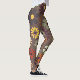 Leggings Retro do Hippie Daisies