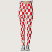 Leggings Retro Red Starbursts