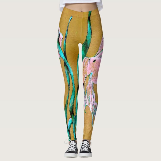 Leggings Rosa Água Tropical Fantail (Frente)