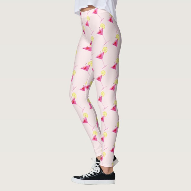 Leggings Rosa de Cocktail Feminino (Esquerda)