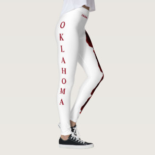 Leggings Rosa de Flores White Oklahoma State