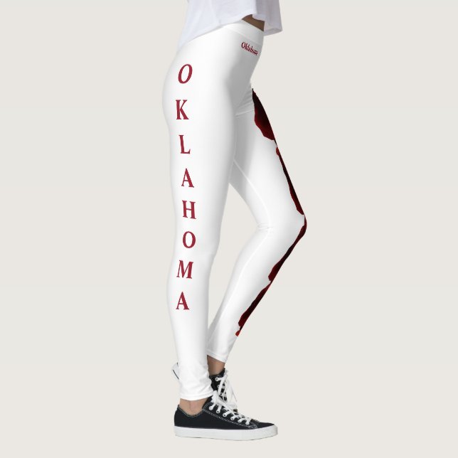 Leggings Rosa de Flores White Oklahoma State (Direita)