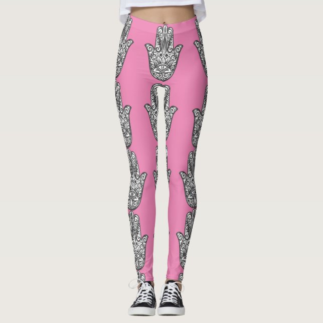 Leggings rosa do Hamsa (Frente)