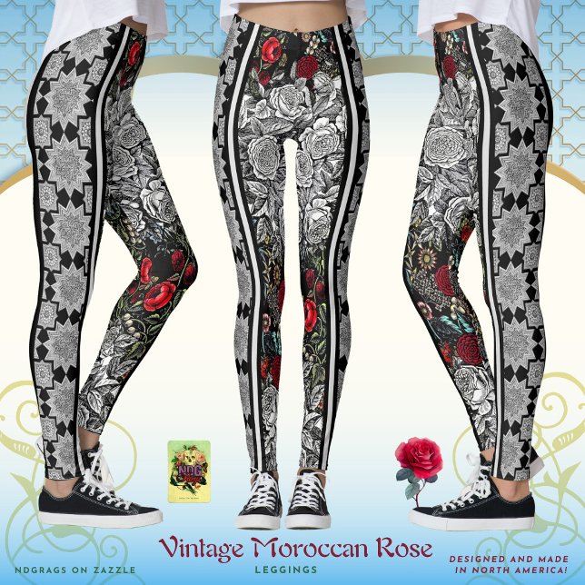 Leggings Rosa marroquinas Vintage (Criador carregado)