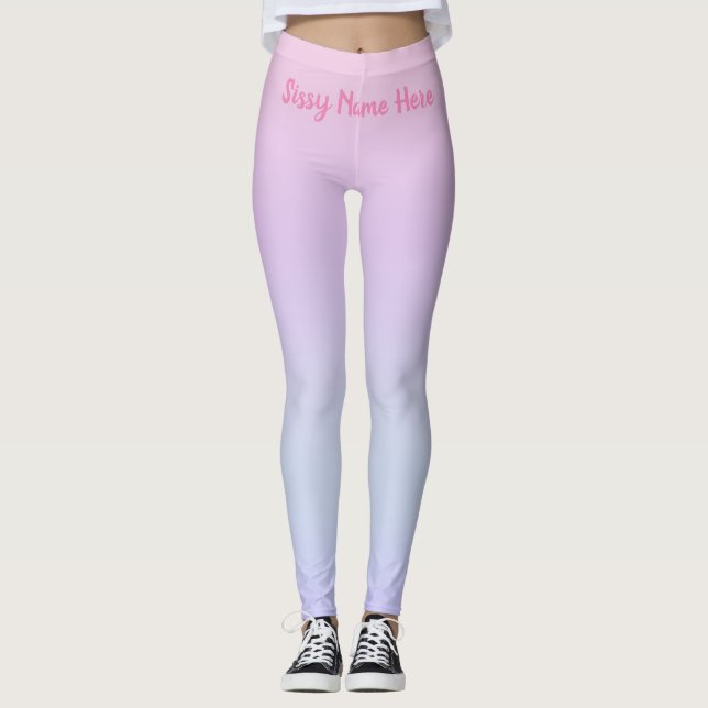 Leggings rosa personalizáveis para maricas de mofo (Frente)