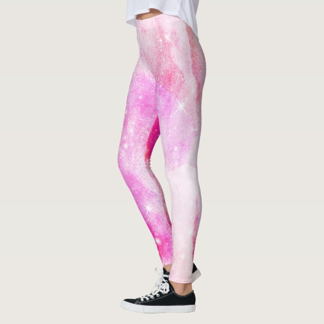 Leggings rosa-quente | Galáxia Espacial Temida Noi (Esquerda)