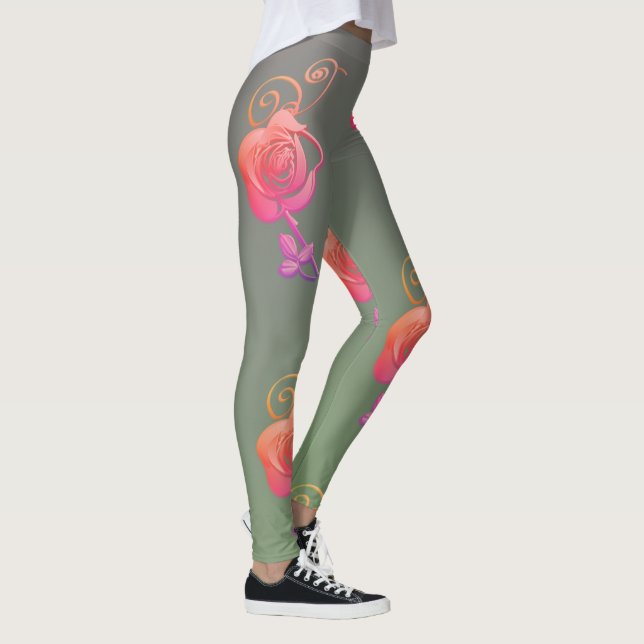 Leggings Rosa Romântica (Direita)