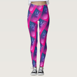 Leggings Rosa Roxo Funky Delicioso Abacaxi