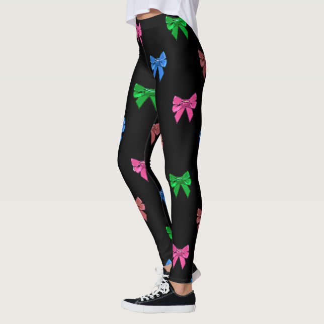 Leggings Rosa, Vermelho Roxo Verde Diversão (Esquerda)
