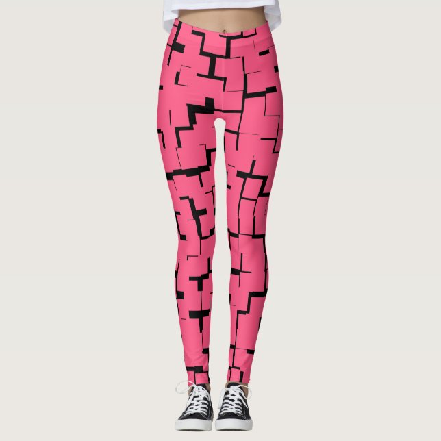 Leggings rosadas de Maze, ioga, Malhação, Design m (Frente)